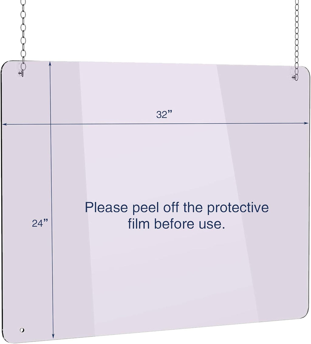 Portable Acrylic Sneeze Guard Shield, Pack of 2 Z509856