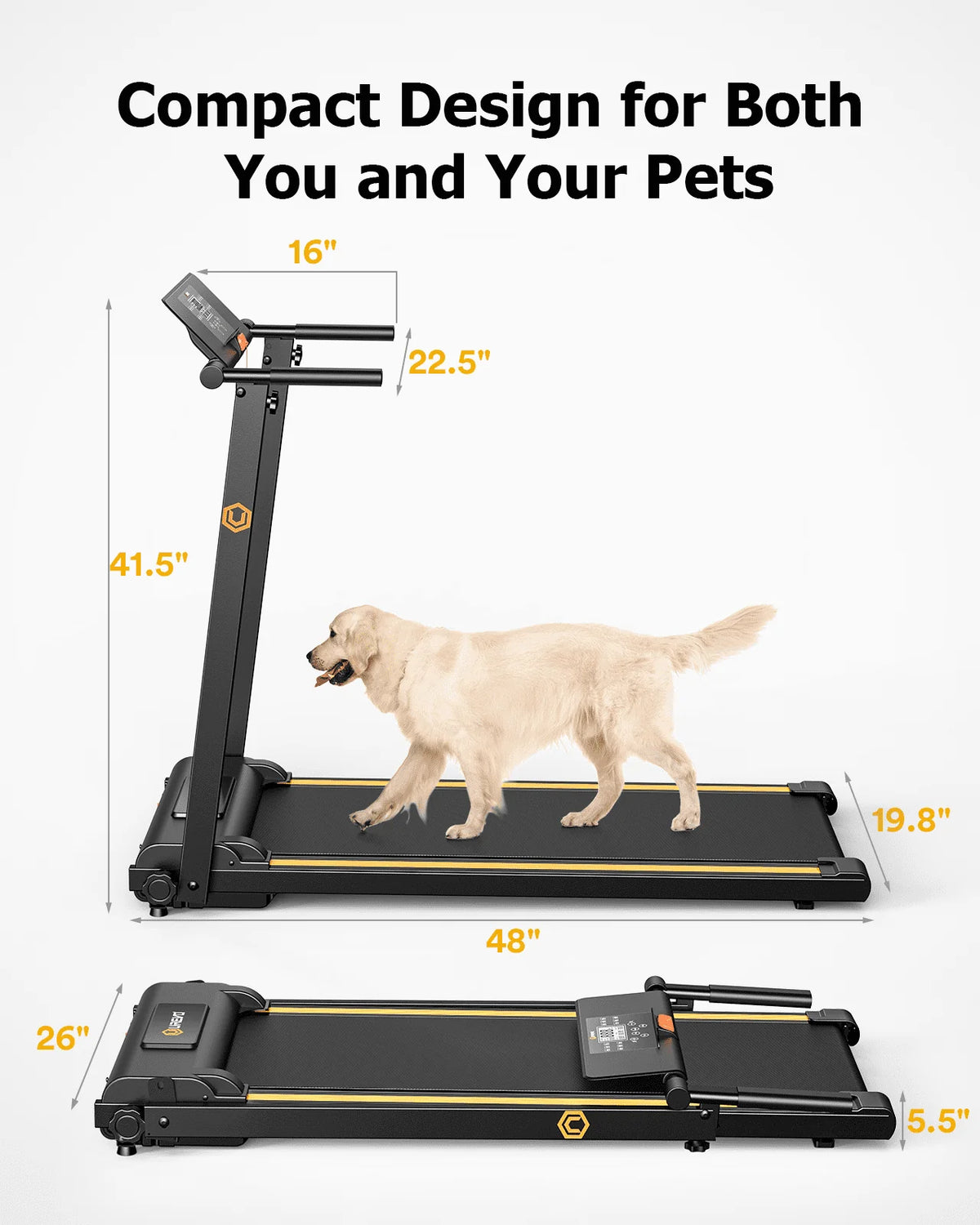 2.25HP Folding Treadmill with LCD Display B651878