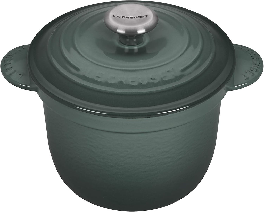 Enameled Cast Iron Rice Pot with Stoneware Insert, 2-1/2-Quart T711