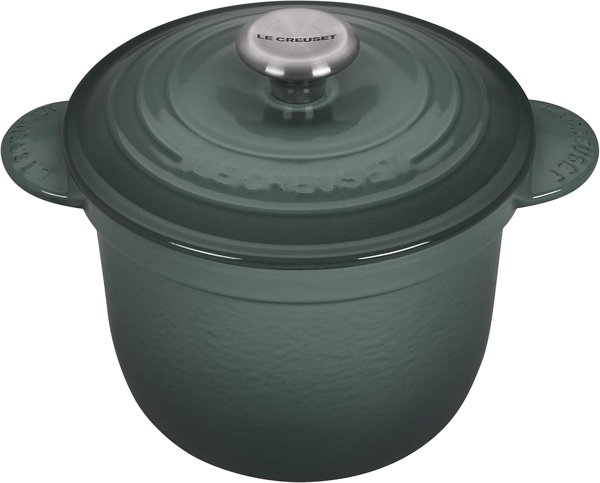Enameled Cast Iron Rice Pot with Stoneware Insert, 2-1/2-Quart T711
