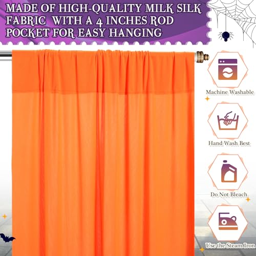 6 Pcs Black Orange Purple Curtains F426181