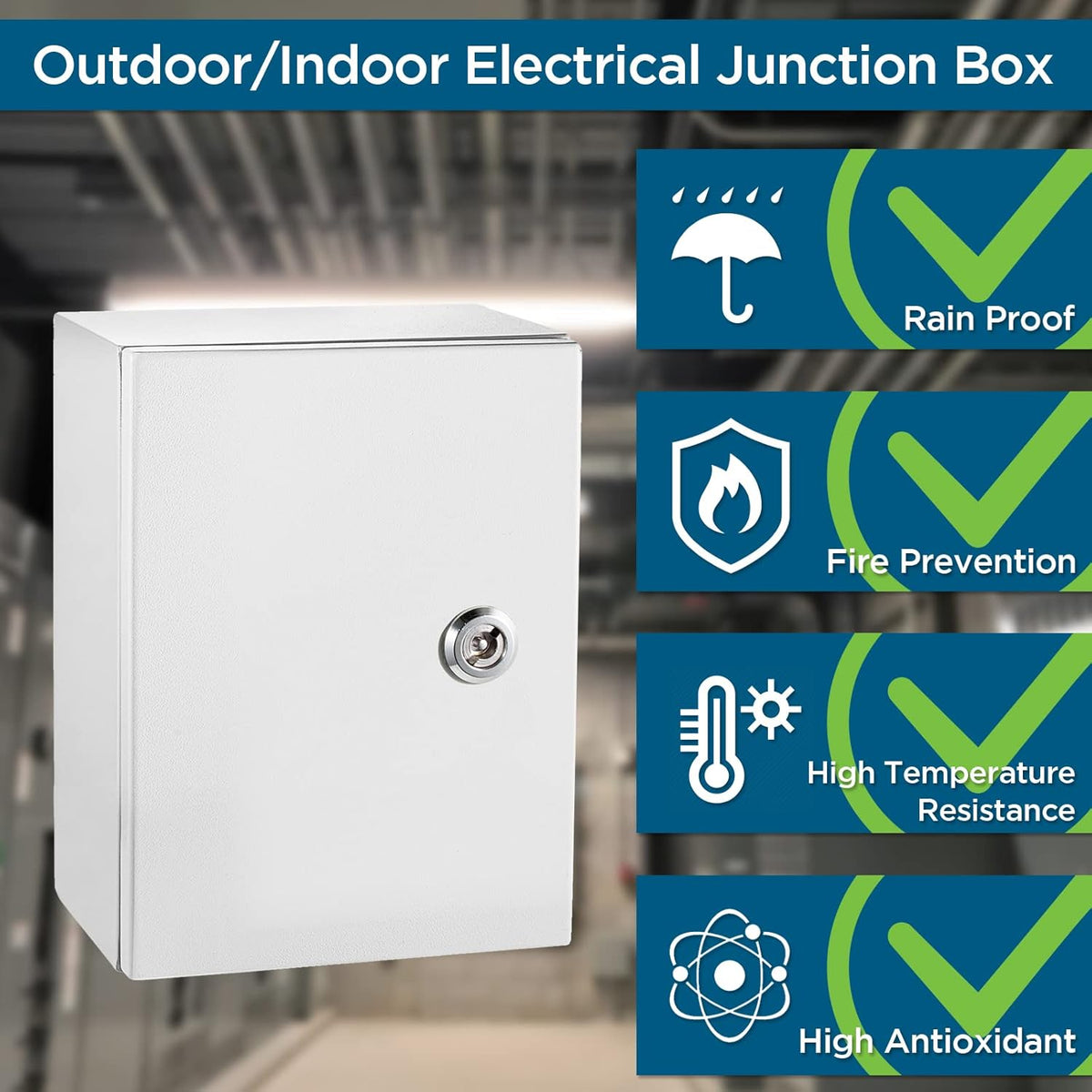 NEMA 4X Steel Electrical Enclosure 12'' x 10'' x 6'' Z5292