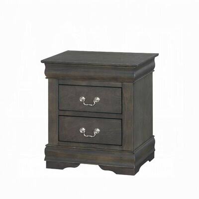 2 Drawer Dark Gray Nightstand C645