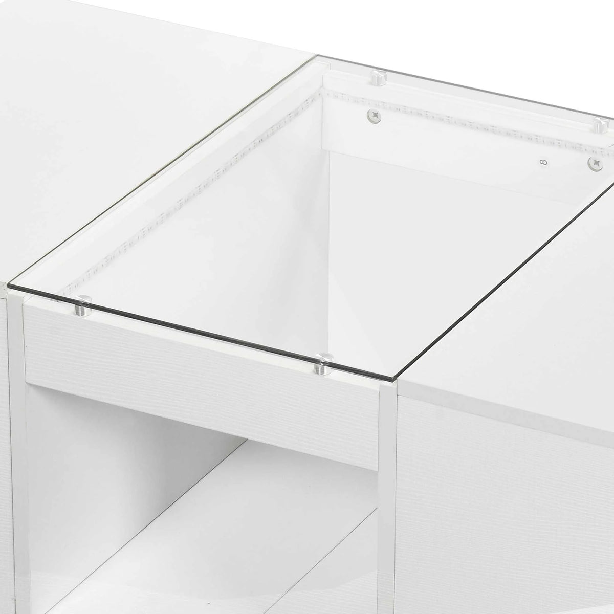 White Coffee Table with Storage O205