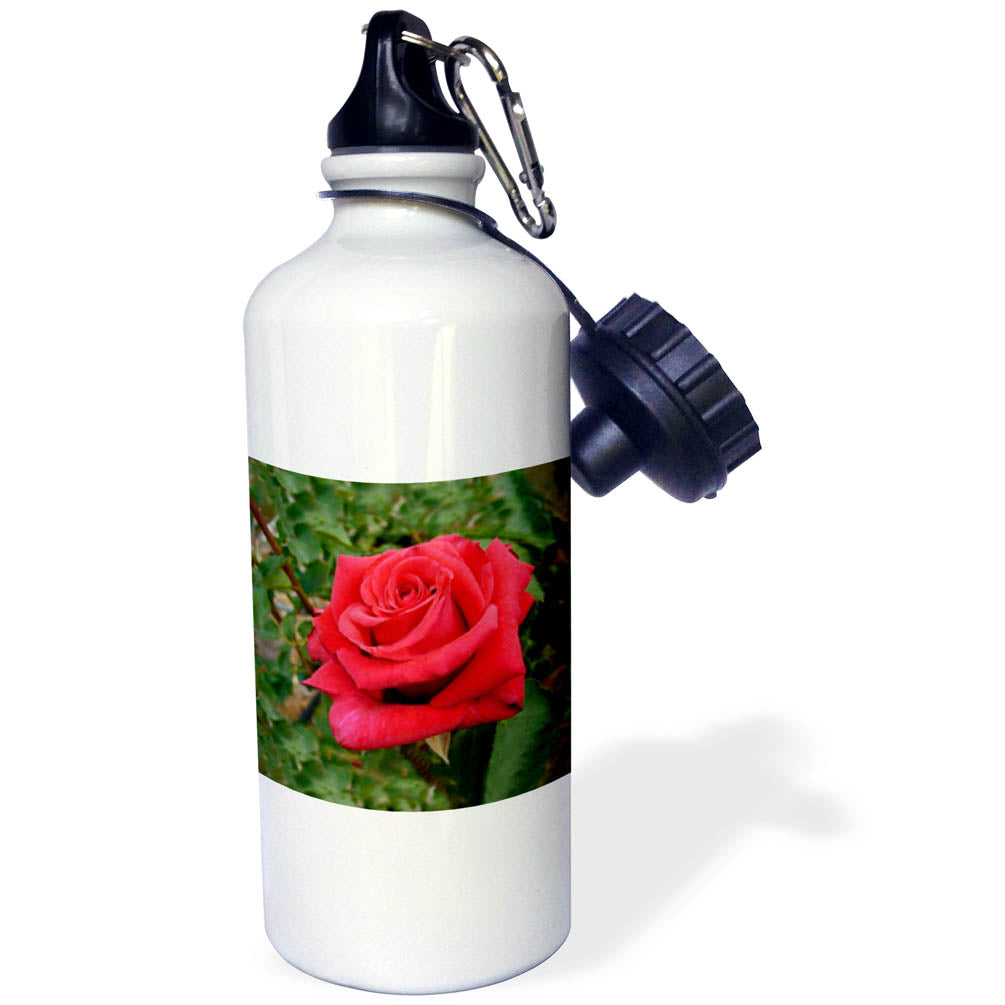 Red HT Rose 21 oz Sports Water Bottle M2490