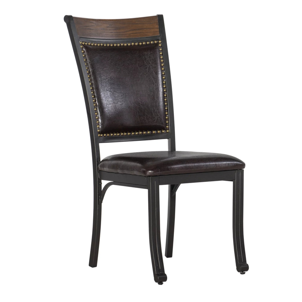 Set of 2 Faux Leather Dining Chairs C5710