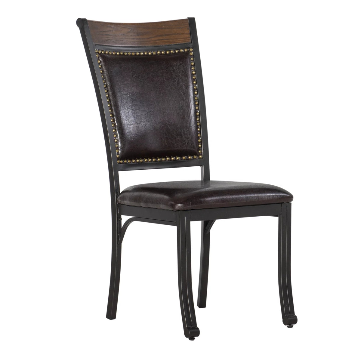 Set of 2 Faux Leather Dining Chairs C5710