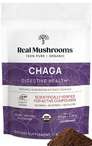 Organic Chaga Mushroom Powder Supplement, 60 Servings I623
