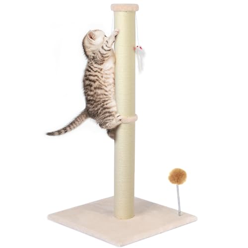 Gray 36 inch Cat Scratching Post with Sisal Rope Z61533