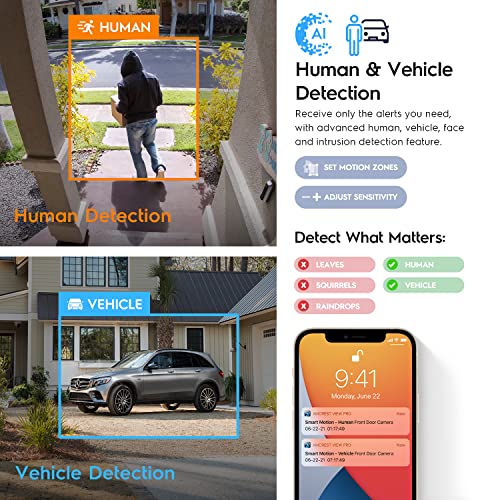 4K PoE Security Outdoor Turret Camera with Built-in Microphone N72446