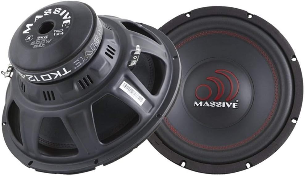 12 Inch Dual 4 Ohm 600 Watt Subwoofer (2 Pack) H38882