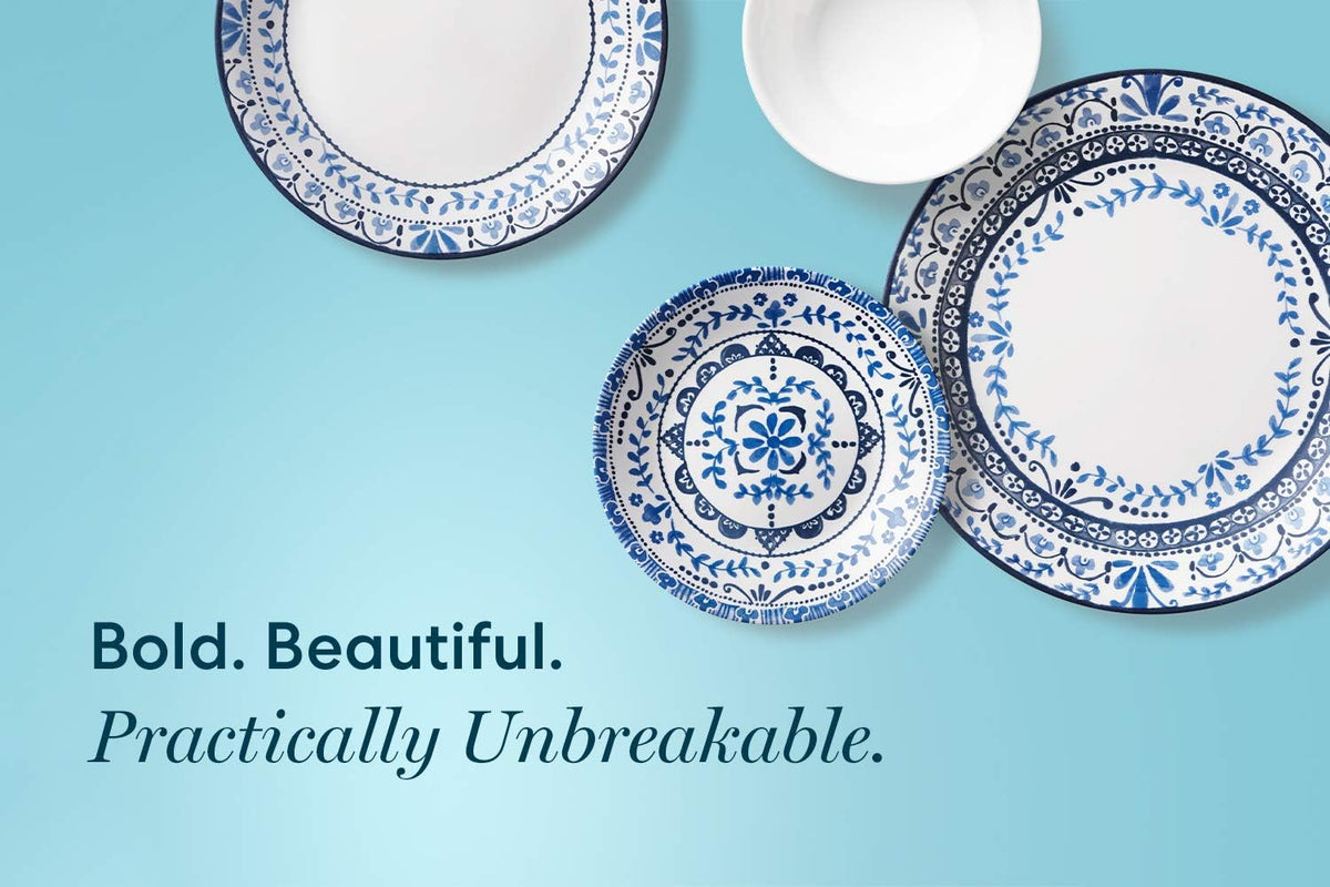 6-Piece Dinner Plates Set, Triple Layer Glass Round Plates S884