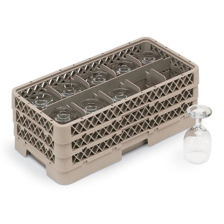 Beige 10 Compartment Half-Size Glass Rack K7562