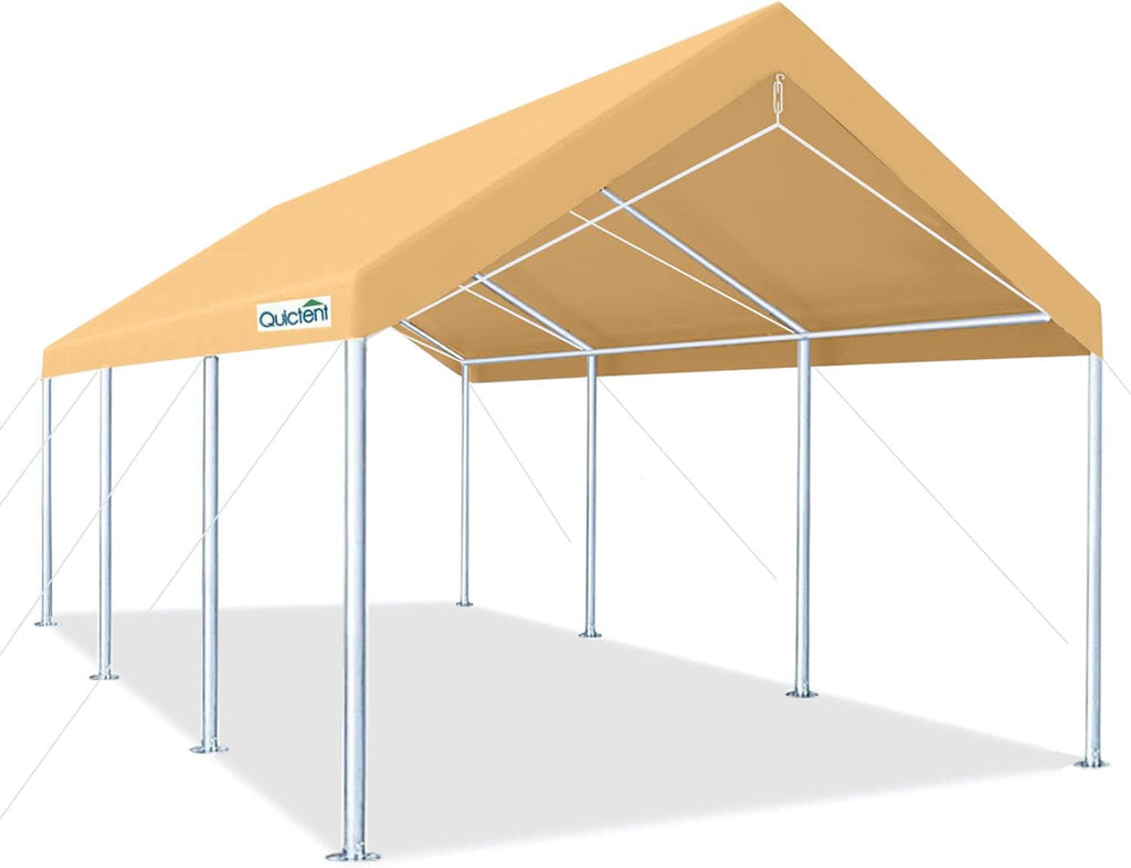 10’x20’ Galvanized Car Canopy Shelter with 4 Reinforced Steel Cables V267078