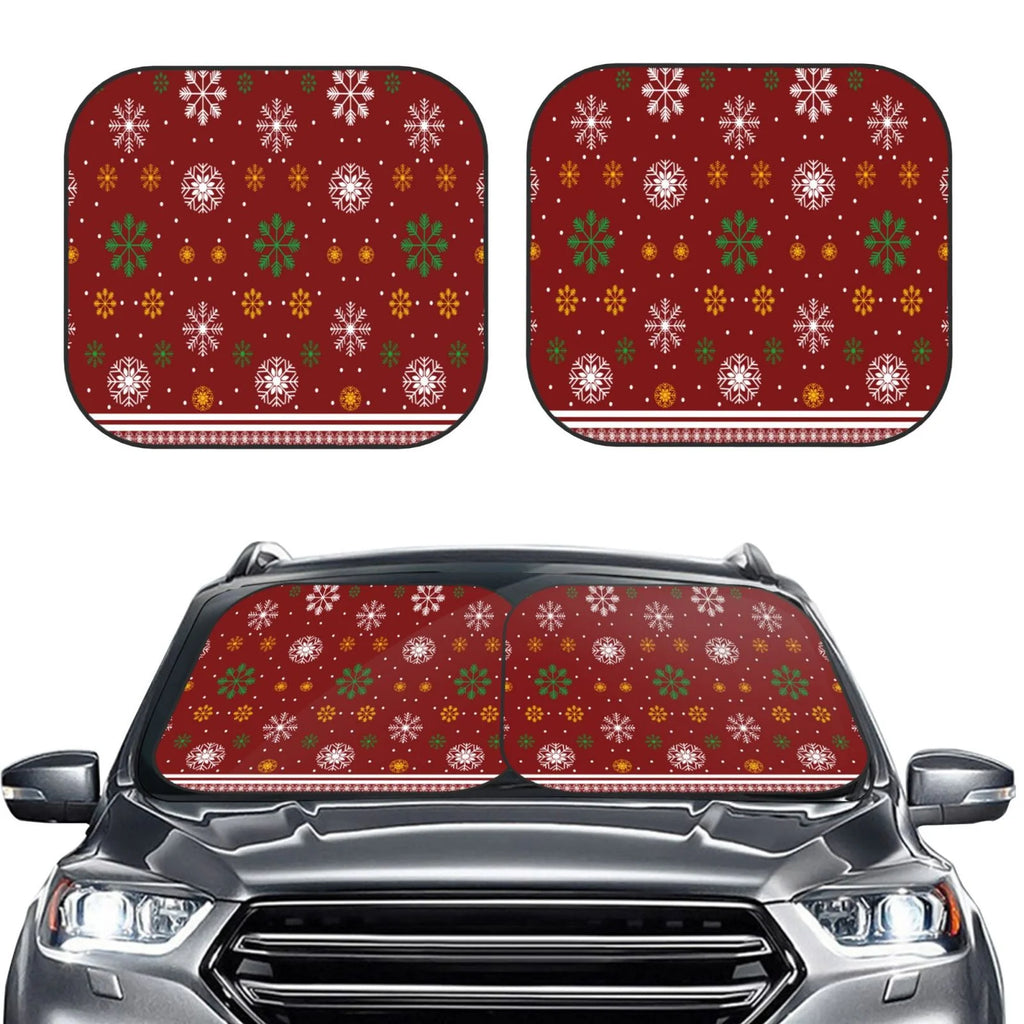 Merry Christmas 2 Pack Foldable Car Windshield Sun Shade N49512