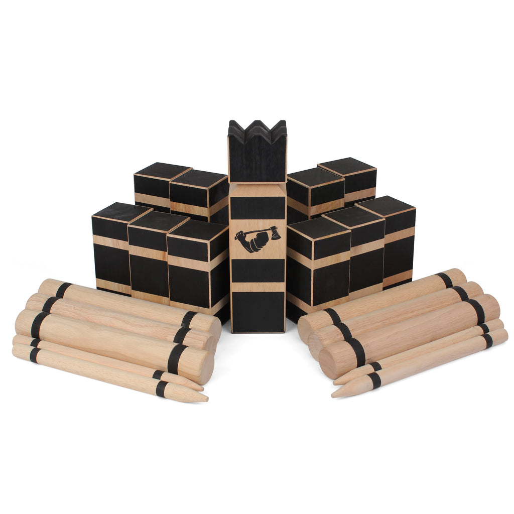Kubb Game - Premium Hardwood Kubb Set - Official Tournament Size Kubb Lawn Game O8012