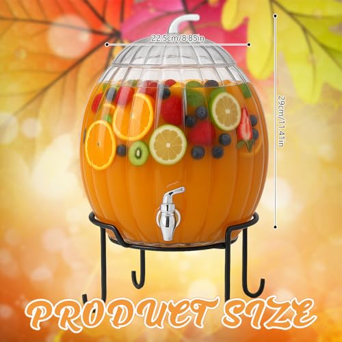 1.3 Gallon Glass Beverage Dispenser with Stand and Spigot X809824