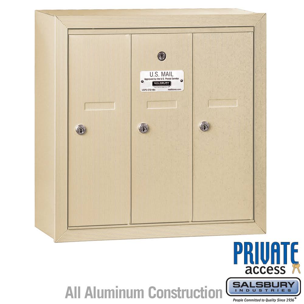 3 Doors Sand Vertical Mailbox N470069