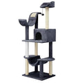 Gray Cat Tree & Condo Scratching Post Tower A94880