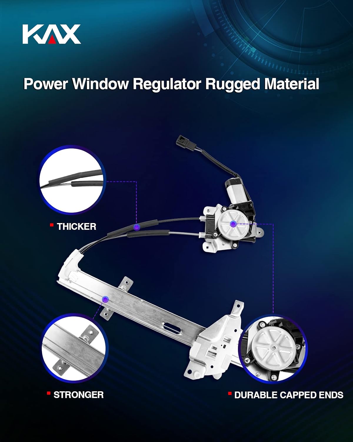 Power Window Motor and Regulator Assembly Front Right Passenger Side Pack of 2 B4335