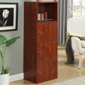 Three-Door Bookcase in Cherry Wood Finish B54382
