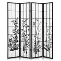 4 Panel Wood Foldable Room Divider D4187