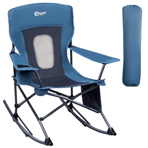 Folding Camping Rocking Chair with Cup Holder and Carry Bag X5124