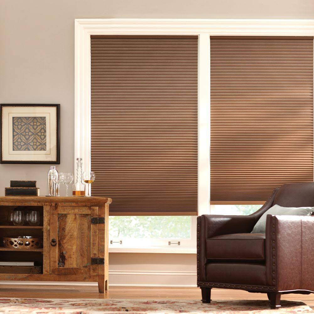 Mocha Cordless Blackout Cellular Shade 64 in. W x 72 in. L M800873