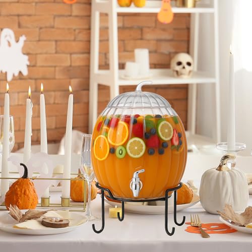 1.3 Gallon Glass Beverage Dispenser with Stand and Spigot X809824