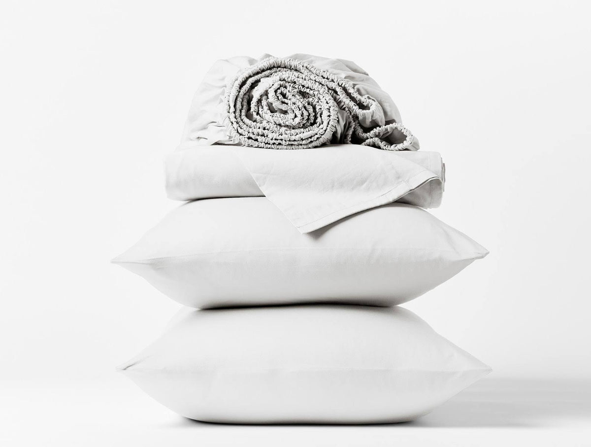 300 Thread Count Organic Sateen Sheet Set Cal King Alpine White Y279249