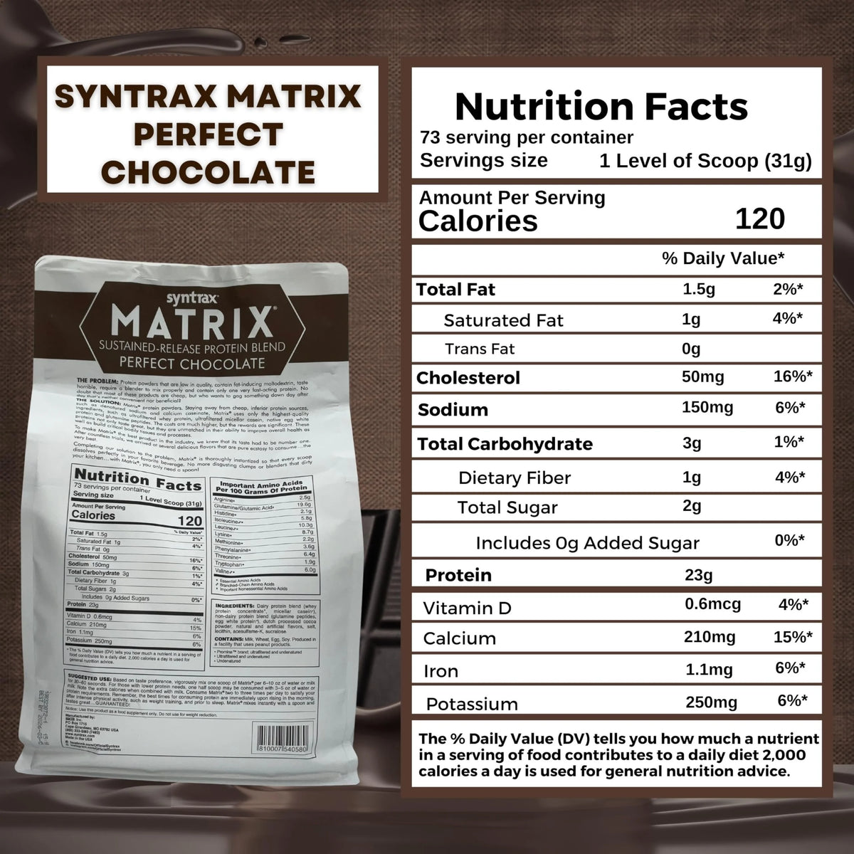 Chocolate Protein Powder 5 lbs Z5706