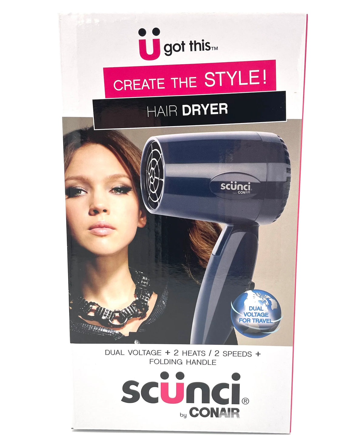 1600W Folding Handle Travel Hair Dryer F517454