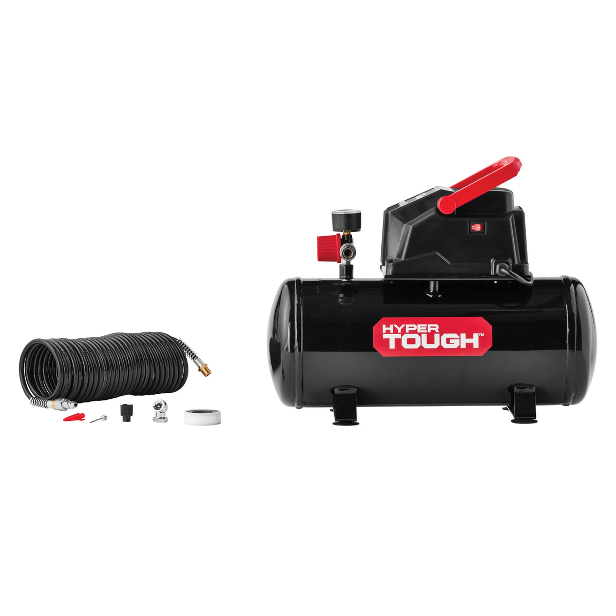 3 Gallon Oil-free Portable Air Compressor with Hose & Inflation Accessory Kit, 100 PSI L364625