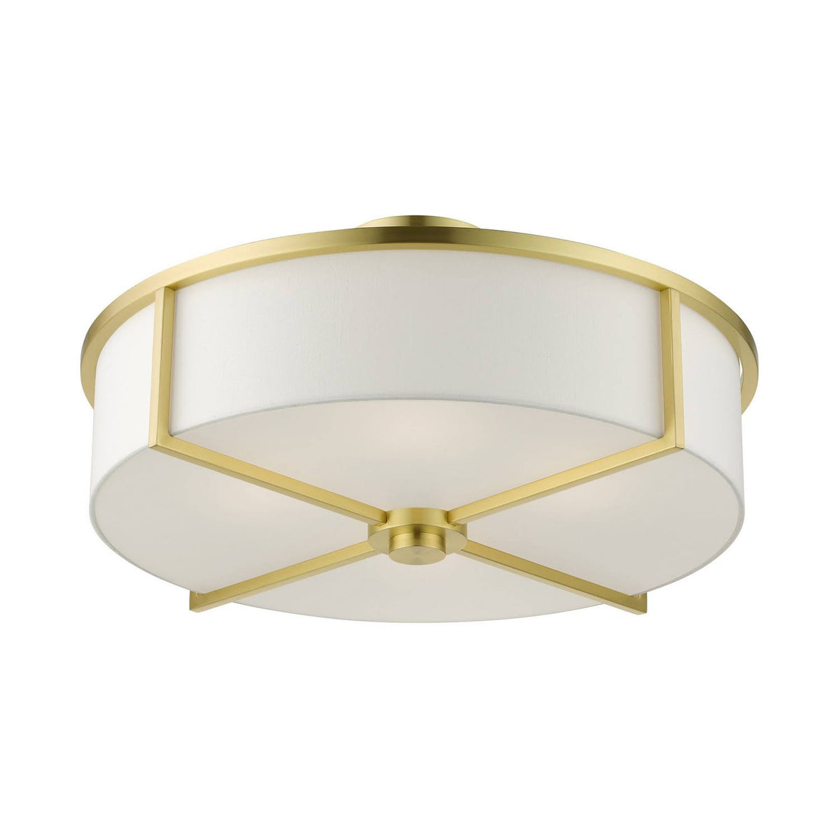 Semi-Flush Mount Satin Brass Light H8804