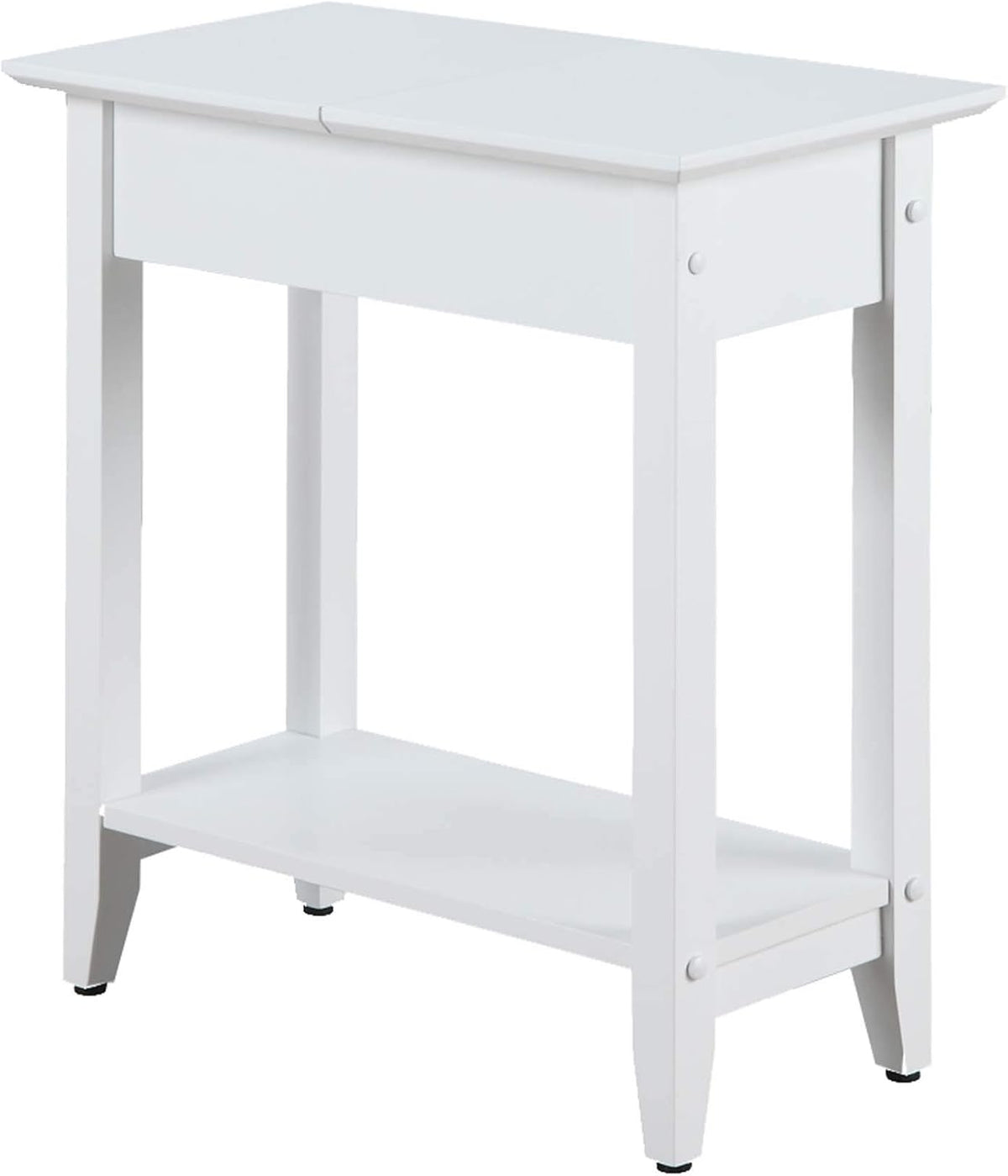 White Flip Top End Table R768