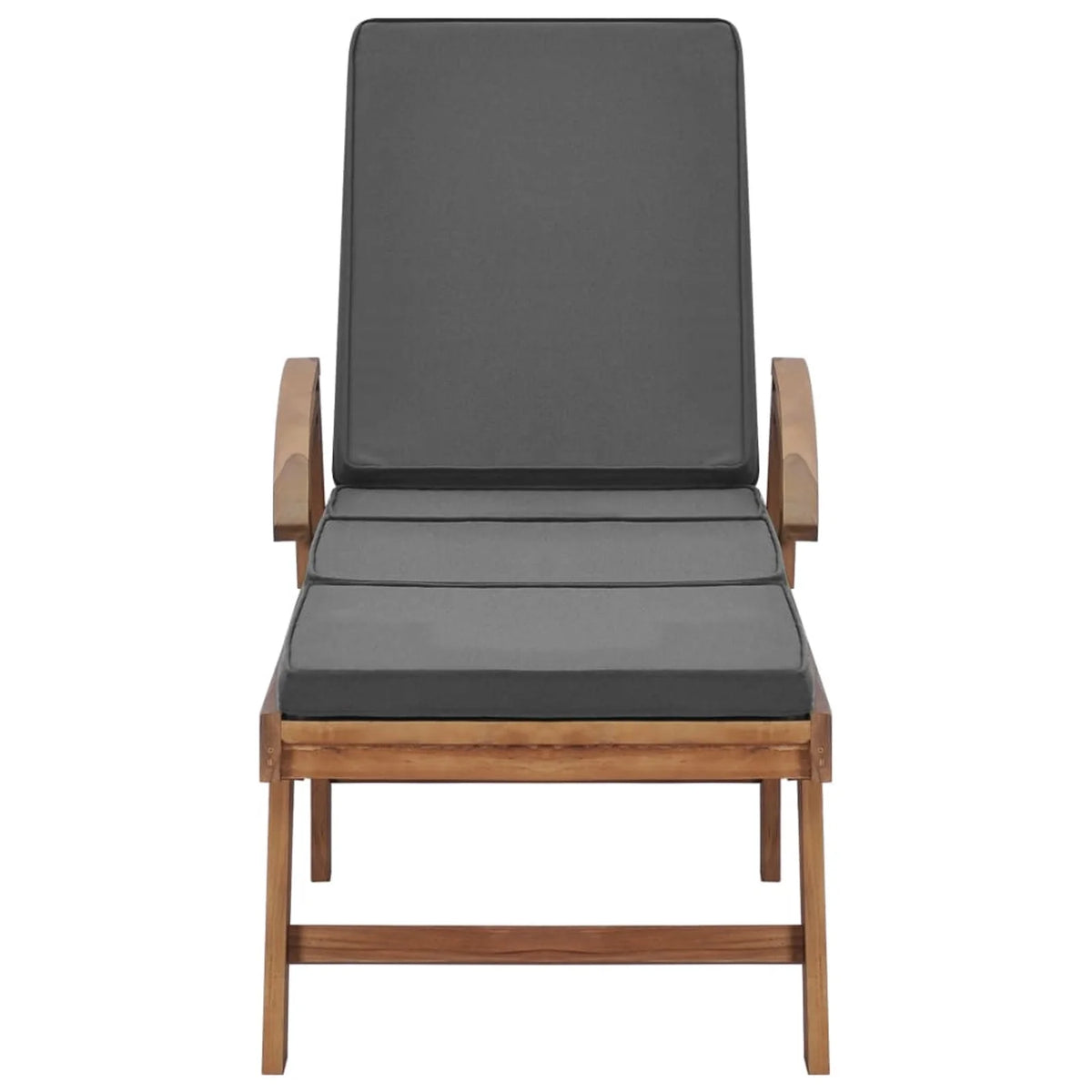 Adjustable Teak Wood Chaise Lounge Chair with Wheels M923642