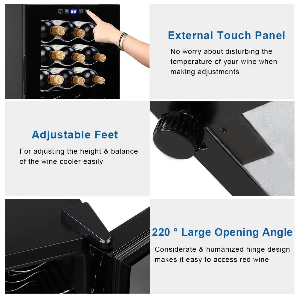 18 Bottle Compressor Wine Cooler with Digital Control D313