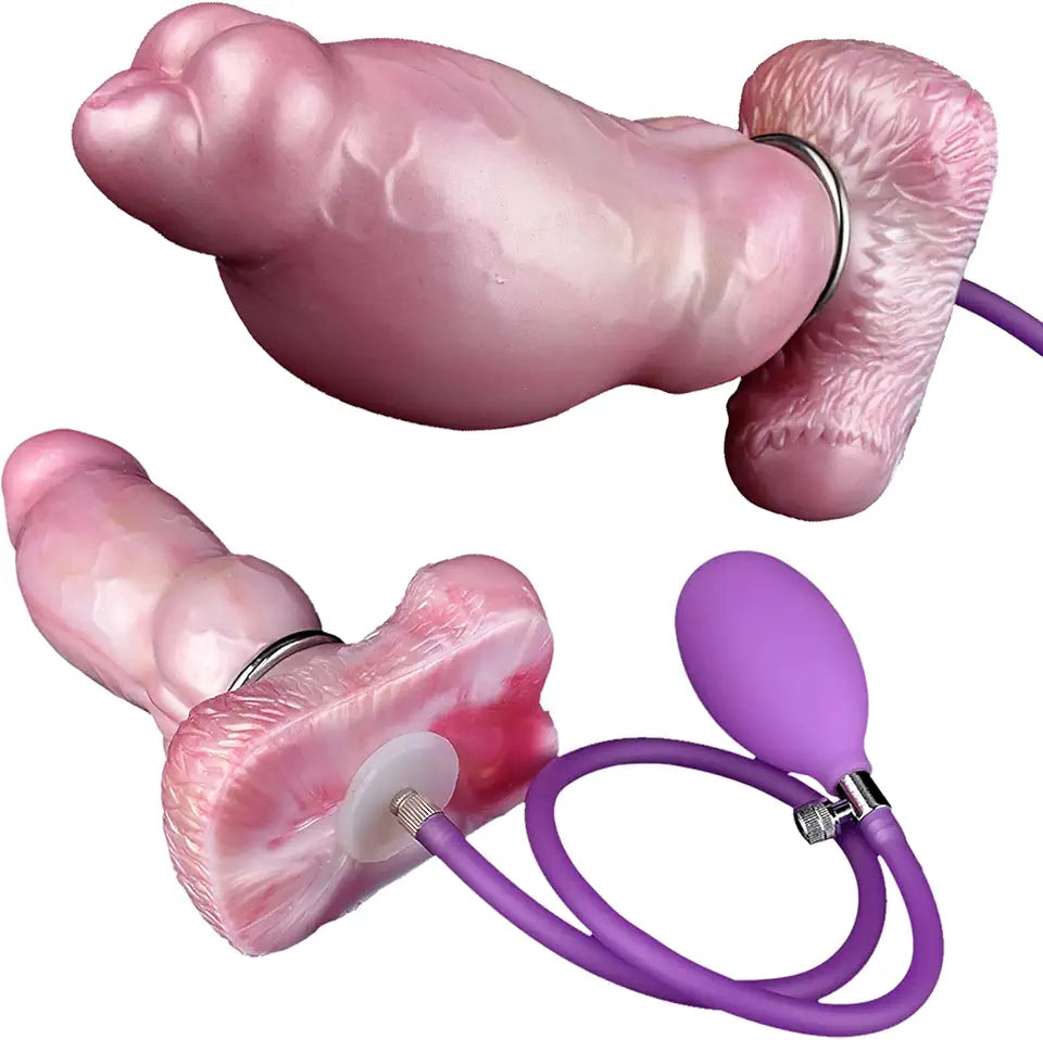 Pink 6.1 Inch Inflatable Anal Plug Dildo N95833
