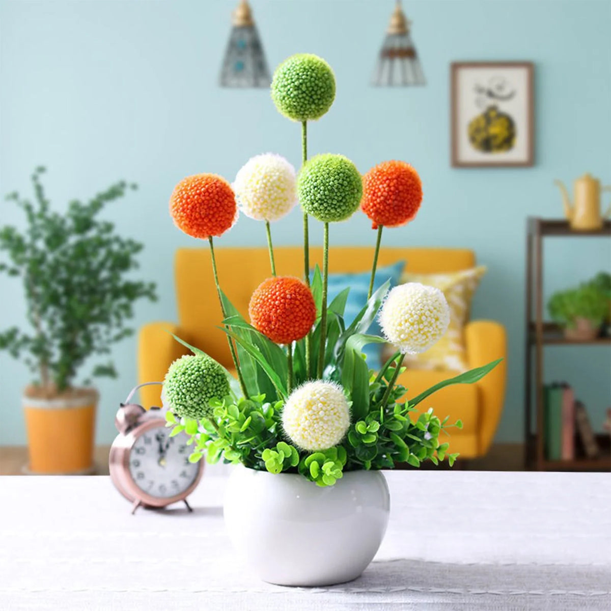 Colorful Artificial Flower Potted Plant O412