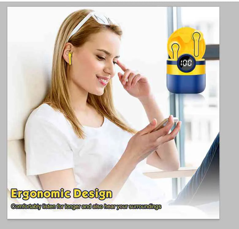 Wireless Earbuds In Ear Bluetooth Headphones with Microphone IPX7 Waterproof Q956