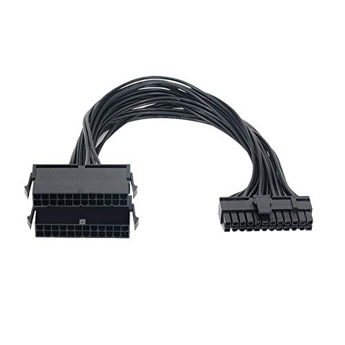 24 Pin PSU Power Supply Extension Cable Splitter Adapter Kit Black F51654