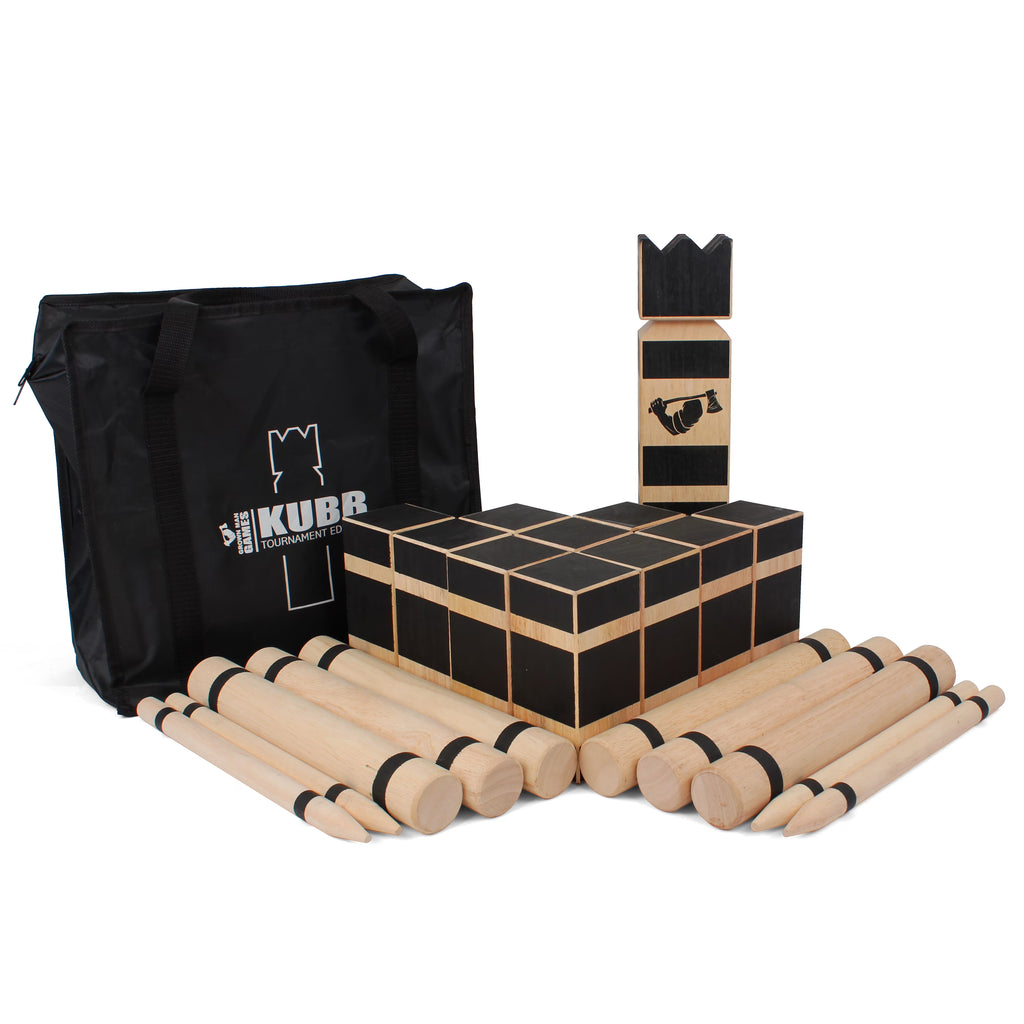 Kubb Game - Premium Hardwood Kubb Set - Official Tournament Size Kubb Lawn Game O8012