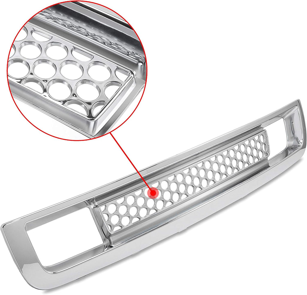 Black Front Bumper Center Grille and Lower Grille Guards ABS Plastic V74133