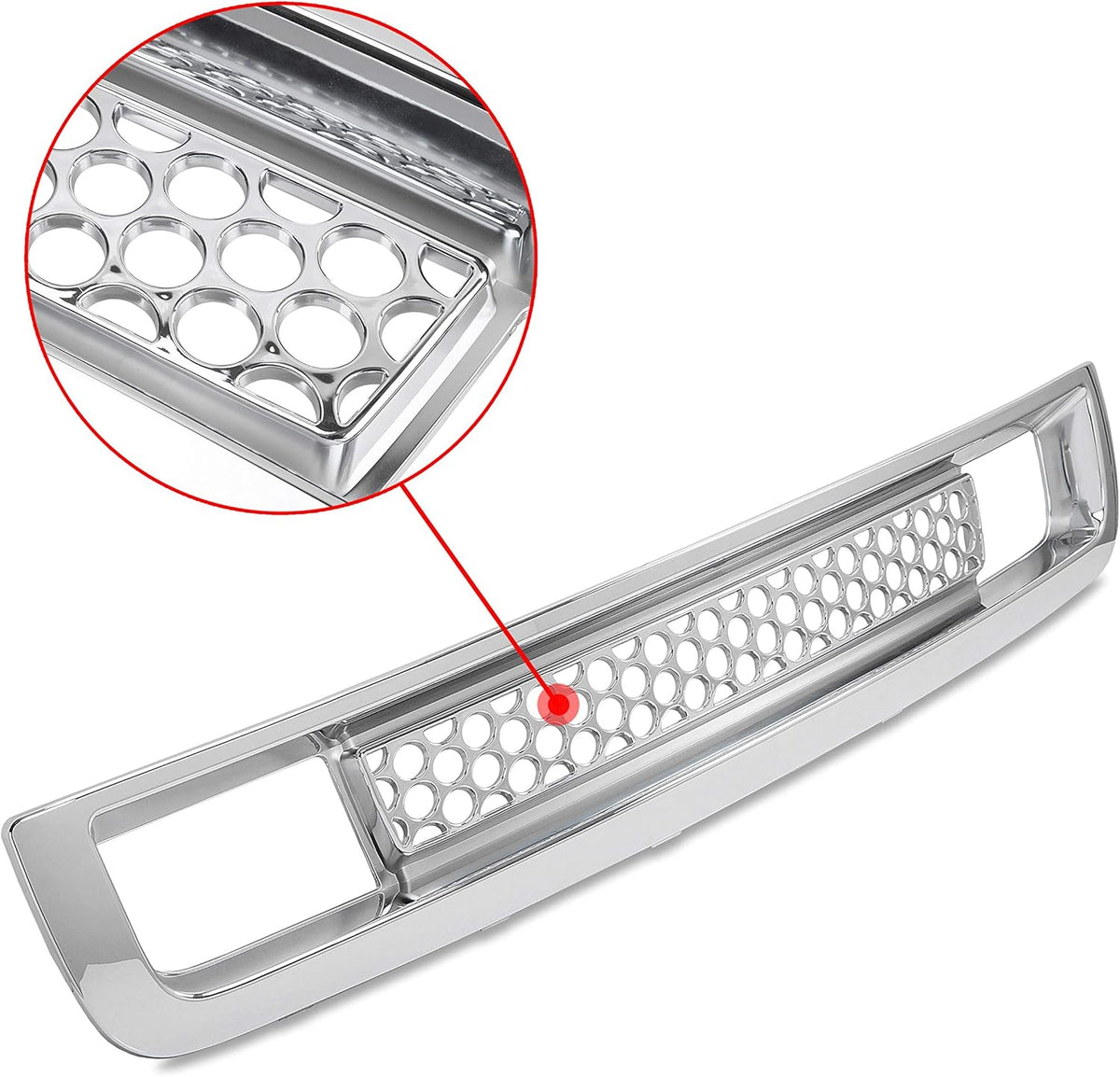 Black Front Bumper Center Grille and Lower Grille Guards ABS Plastic V74133