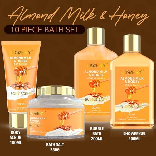 10 Pc Almond Milk & Honey Beauty & Personal Care Set U3330