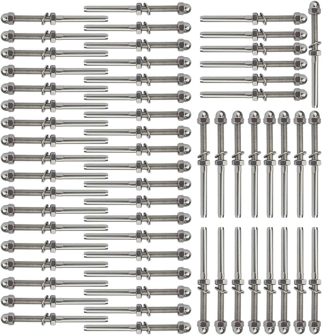 60Pack 1/8 Cable Railing Kit T316 Stainless Steel U37168
