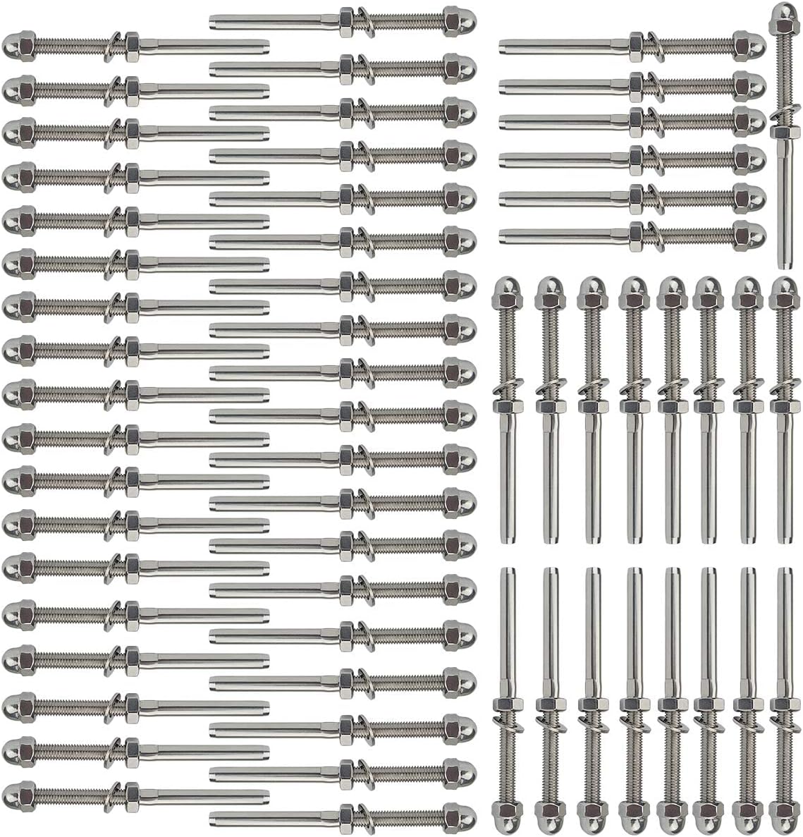 60Pack 1/8 Cable Railing Kit T316 Stainless Steel U37168
