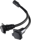 7 Way Y Splitter Trailer Adapter, 20.5 Inches, Pack of 2 F4187