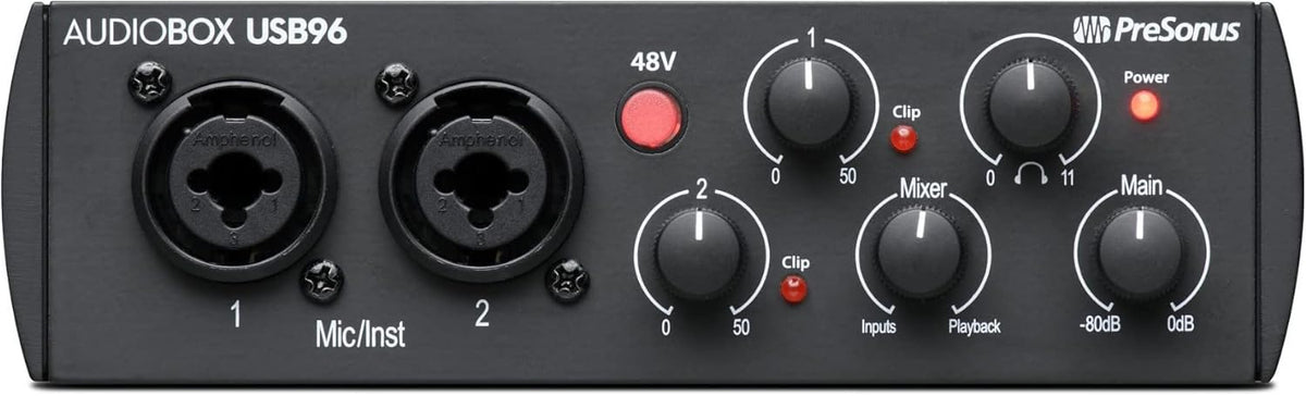 2x2 USB 2.0 Audio Interface with Headphones and Cable Bundle N4574
