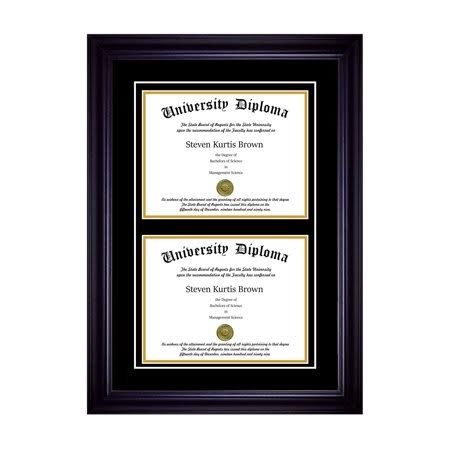 Double Diploma Frame with Double Matting U7535